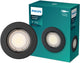 Philips LED Philips Peridot Einbaustrahler – GU10-Fassung – schwarz – rund – fester Kopf