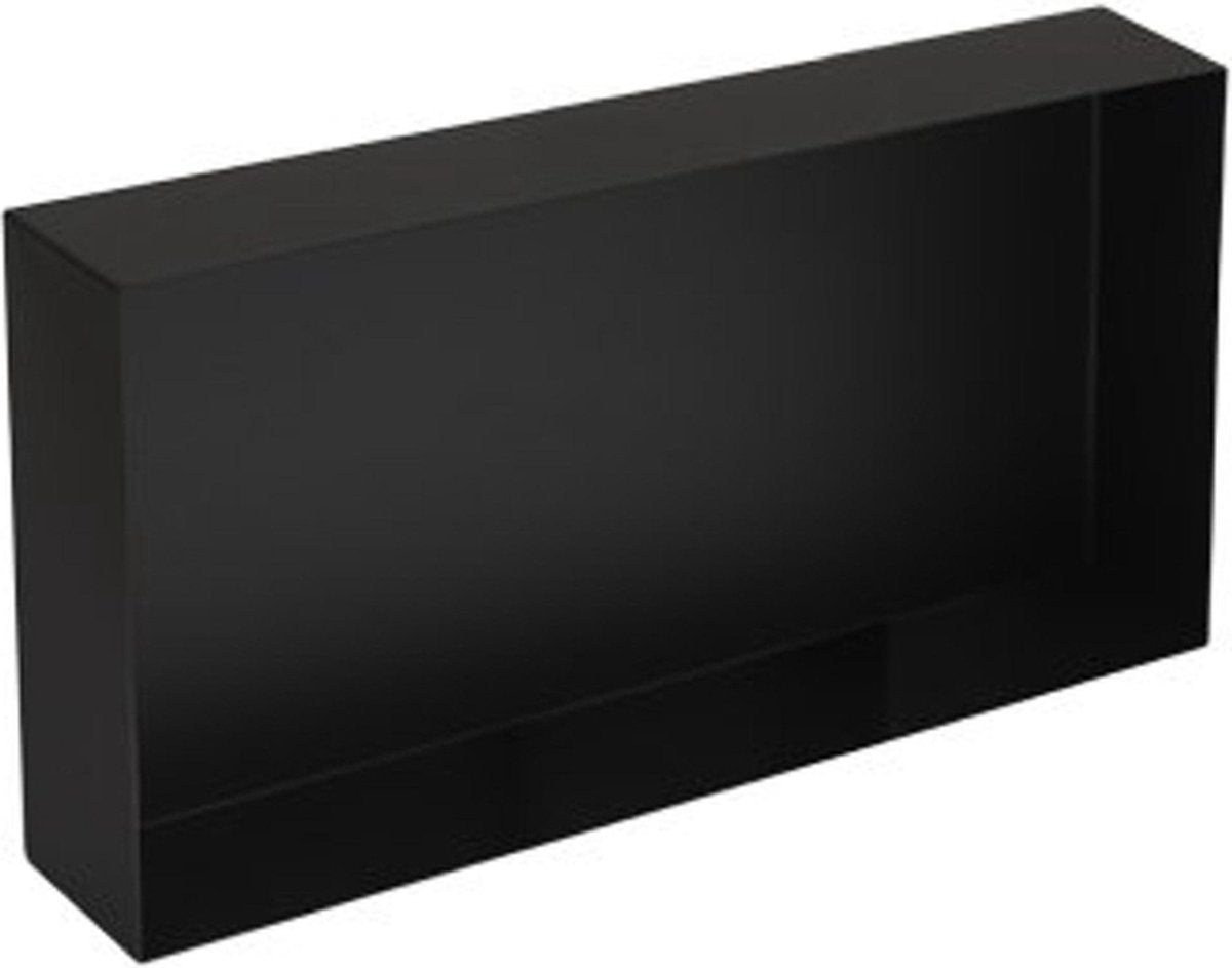 Plieger Posteingang Einbaunische - Aufputznische - Edelstahl - 60x30x10cm - mattschwarz