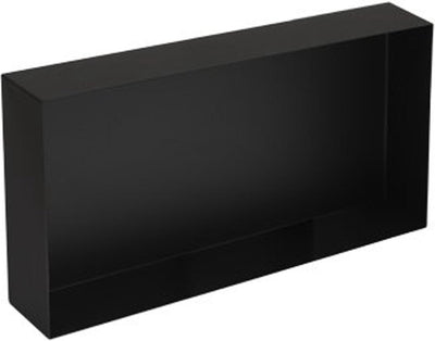 Plieger Posteingang Einbaunische - Aufputznische - Edelstahl - 60x30x10cm - mattschwarz