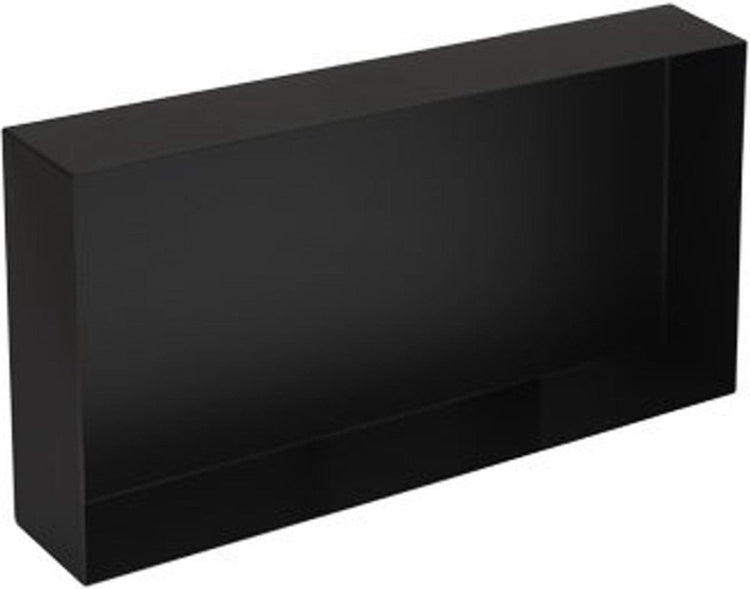 Plieger Posteingang Einbaunische - Aufputznische - Edelstahl - 60x30x10cm - mattschwarz