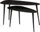 Woood Triangle Beistelltisch – Metall – Schwarznickel – 49 x 89 x 49 – 2er-Set