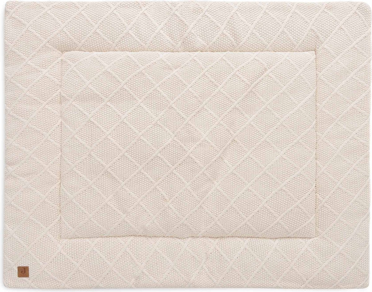 Jollein – Laufstallmatte 75 x 95 cm – Baby-Spielmatte – Karostrick-Haferflocken