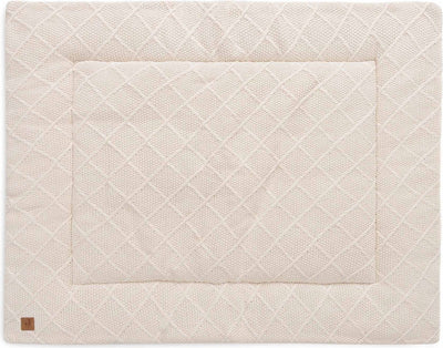 Jollein – Laufstallmatte 75 x 95 cm – Baby-Spielmatte – Karostrick-Haferflocken