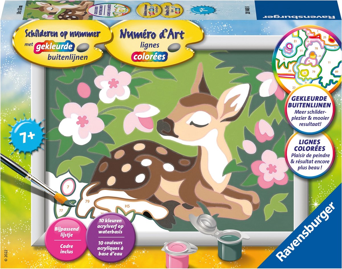 Ravensburger Malen nach Zahlen kleiner Hirsch – Hobbypaket