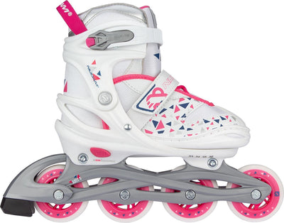 Nijdam Inline-Skates - verstellbar - Kinder - Weiß - Größe 29-32