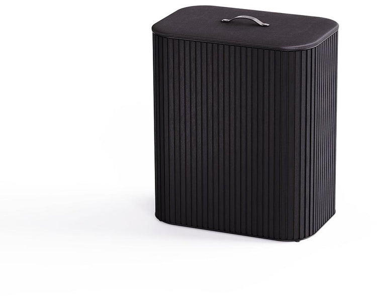 Joseph Joseph Tota Twin Luxus-Wäschekorb 2x45 Liter Bambus – Schwarz