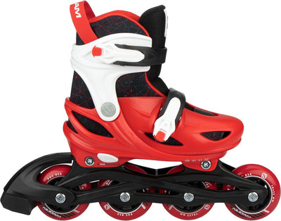 Nijdam Inline-Skates - verstellbar - Kinder - Red Racer - Rot - Größe 25-28
