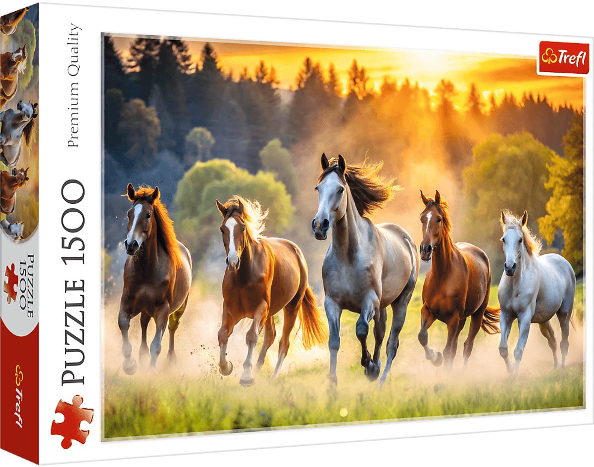 Trefl Puzzle 1500 Teile Wildpferde FSC-Karton nachhaltiges Spielzeug.