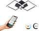 Eglo connect.z paranday-z smarte Deckenleuchte – 52,5 cm – Schwarz und Weiß – einstellbares weißes Licht – dimmbar – ZigBee