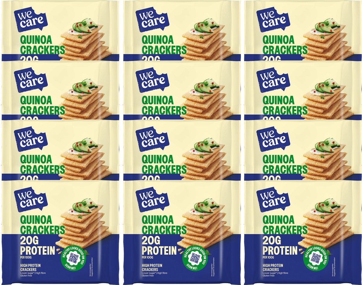 Wecare – proteinreich – Quinoa-Cracker – 12 x 100 g