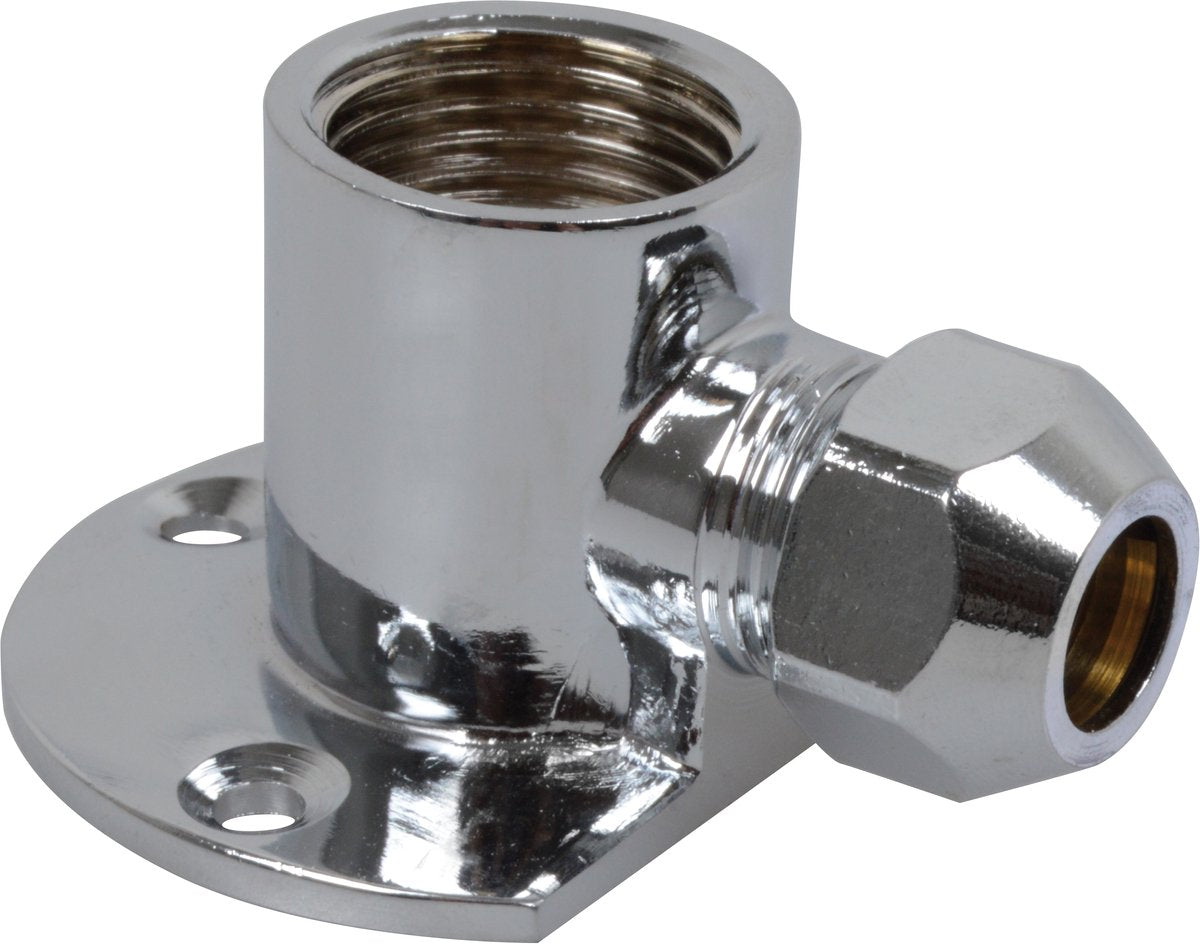 Kirchhoff MS Klemmverschraubung Wandplatte – Chrom – 1 2 Bi x 10 mmq