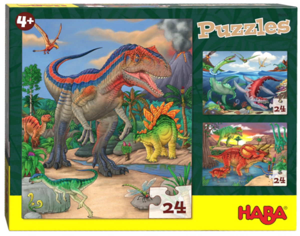 Haba Puzzle Dinosaurier 3-in-1 Jungen 3 x 24 Teile