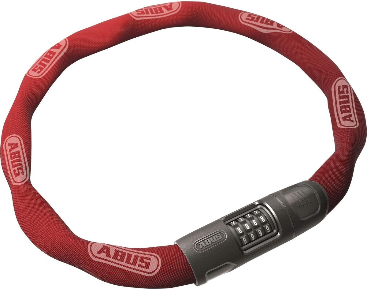 ABUS -Kettenschloss 8808C 85 Rot, 8 mm Quadrat, einstellbarer Code