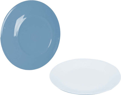 Bo-camp - Frühstücksteller - zweifarbig - Melamin - 4 Stück - blau