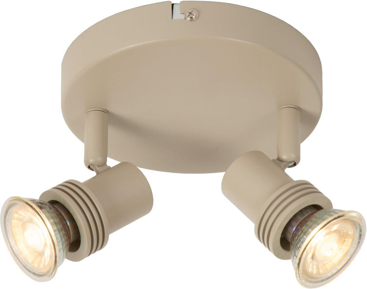 Lucide kianti - Deckenstrahler (Deckenleuchte) - ø 15 cm - 2xGU10 - Taupe