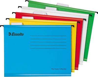 Esselte klassische Hängemappe A4 – sortiert – 10 Stück – für die Arbeit von zu Hause aus – ideal für das Home-Office