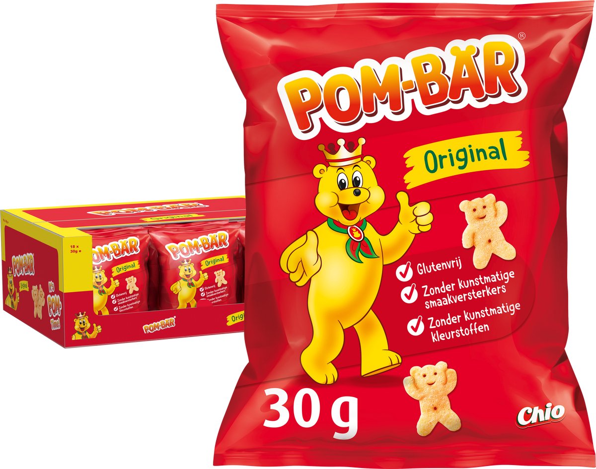 Chio Pom-Bär Original Portionspackungen - Chips - 18 x 30 Gramm