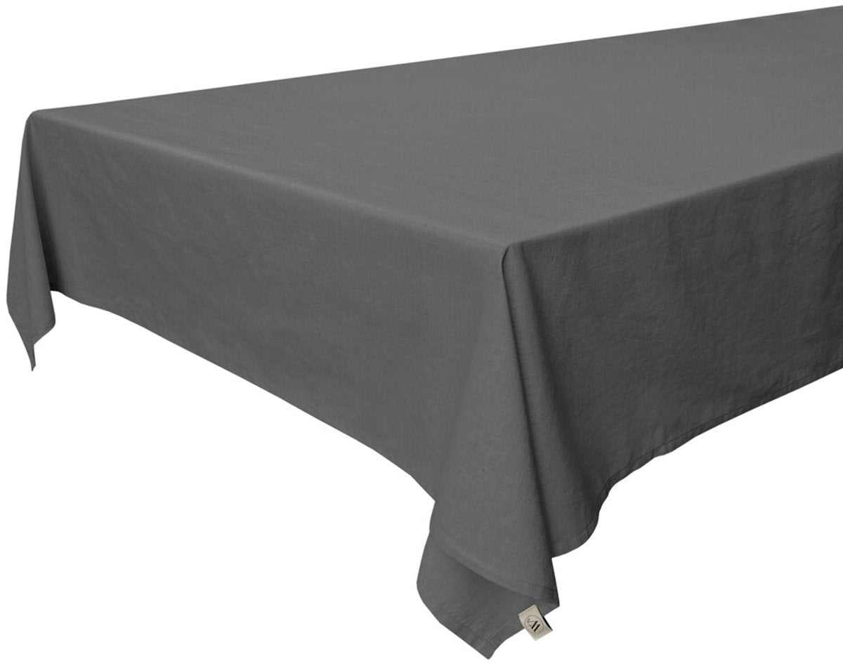 Walra-Tischdecke, schönes Leinen – 140 x 320 – 50 % Baumwolle (BCI), 50 % Leinen – Anthrazit