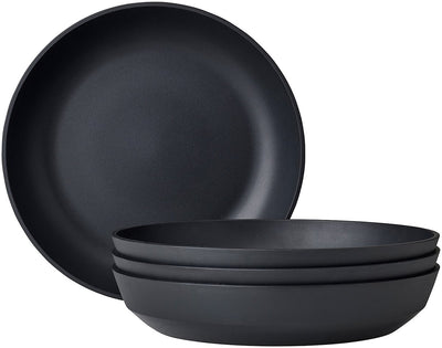 Mepal tiefer Teller Silueta – 4 Stück – Speiseteller – Nordic Black