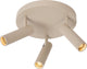 Lucide Grado - Deckenstrahler (Deckenleuchte) - ø 25 cm - 3xGU10 (MR11) - Taupe