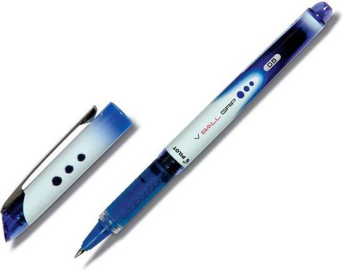 Pilot Tintenroller V-Kugelgriff fein blau | 12 Stück
