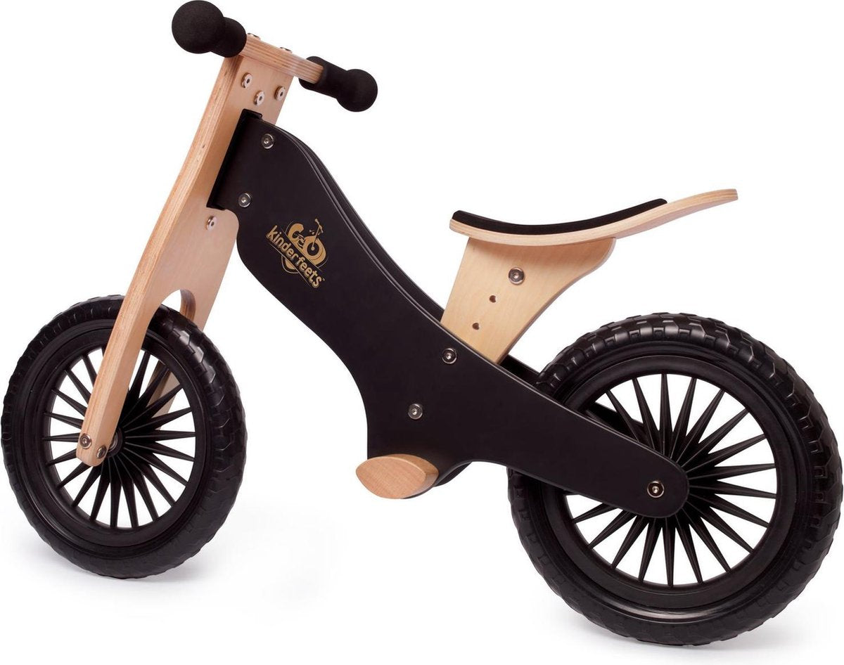 Kinderfeets Laufrad aus Holz ab 2 Jahren - Schwarz