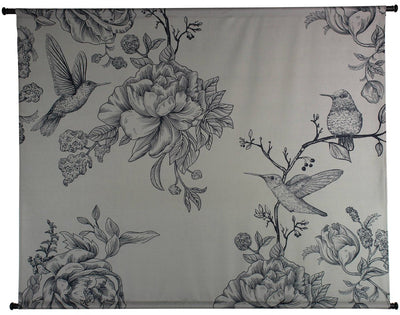 Hd Collection Wandtuch Vögel grau 145x3x110cm