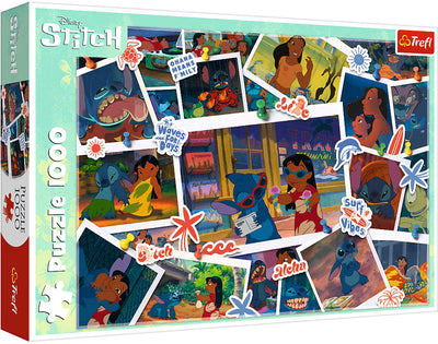 Trefl Puzzle Lilo und Stitch, süße Erinnerungen – 1000 Teile Disney.