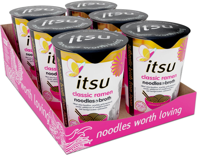 Itsu klassischer Ramen-Nudelbecher 6 x 64 Gramm