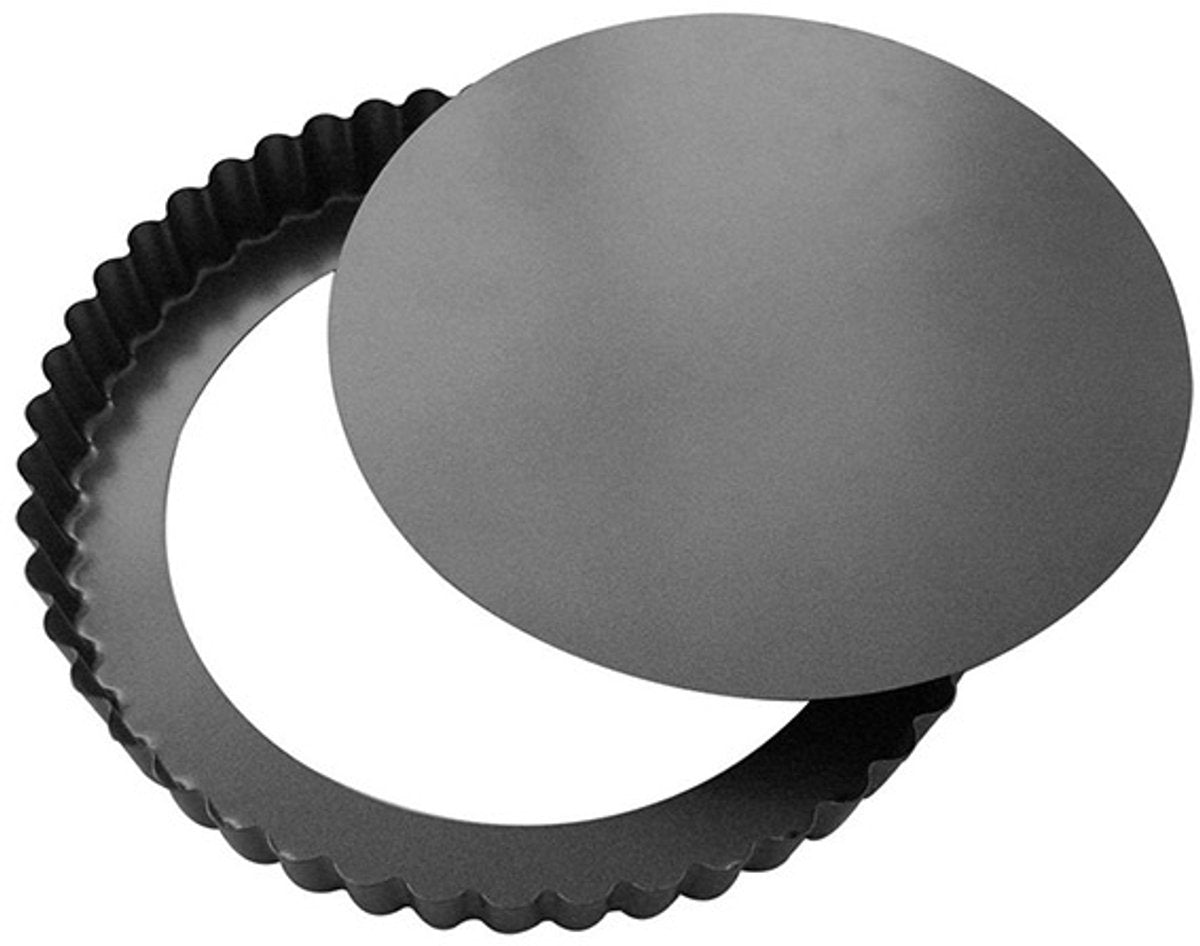 Herausnehmbare runde Kuchenform mit Rillen von Debuyer, 28 cm – De Buyer – 4706.28
