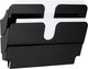 Robuster Prospekthalter Flexiplus, 2 Fächer, A4, Querformat, schwarz