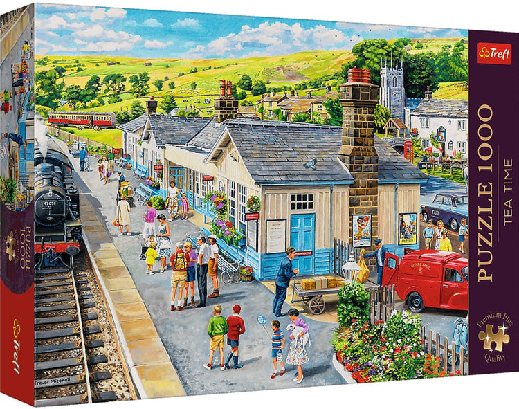 Trefl Puzzle 1000 Teile Premium Plus – Tea Time Train Station FSC.