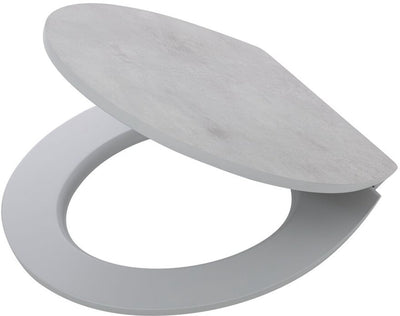 Tiger Beton - Toilettensitz - Toilettensitz - Absenkautomatik - Betonoptik - MDF - FSC - Grau