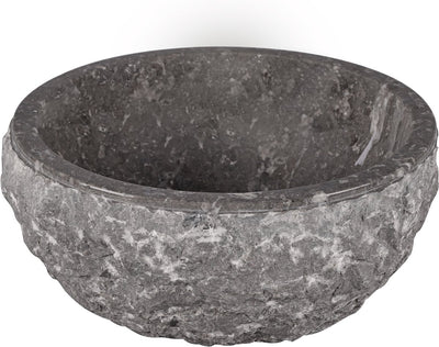 Differnz Asti Waschbecken – 38 cm – polierter Naturstein – grau