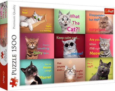 Trefl Puzzle Katzen – lustige Katzengesichter, 1500-teiliges Puzzle.