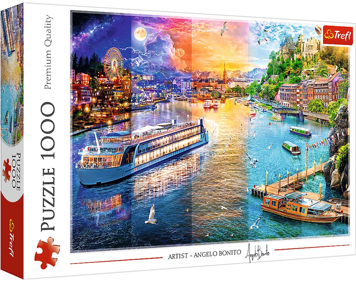 Trefl Puzzle Flusskreuzfahrt 1000 Teile – bunter Puzzlespaß.