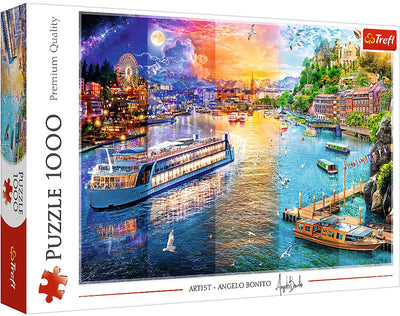 Trefl Puzzle Flusskreuzfahrt 1000 Teile – bunter Puzzlespaß.