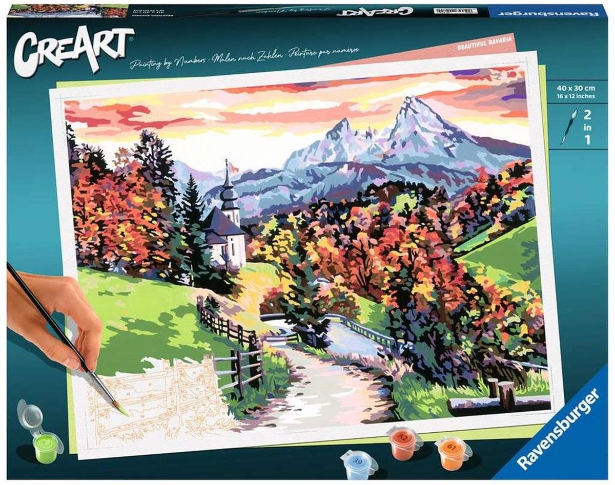 Ravensburger Kreart Gemälde bei Nummer schöner Bayern