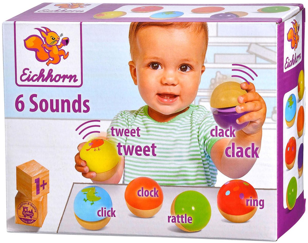 Eichhorn Holzmusikbälle 6 Stücke