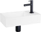 Differnz-Brunnenset - 36x18,5x9cm - Rechteck - 1 Hahnloch - Weiß