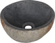 Differnz Aufsatzwaschtisch Boomer rund 21cm Natursteingrau