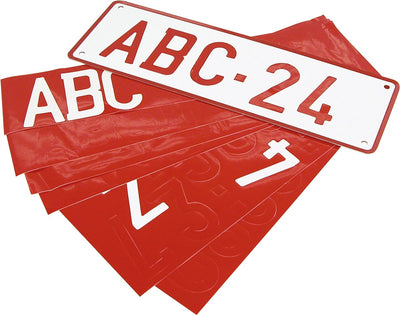 Carpoint Nummernschild 34 x 11 cm Aluminium rot weiß