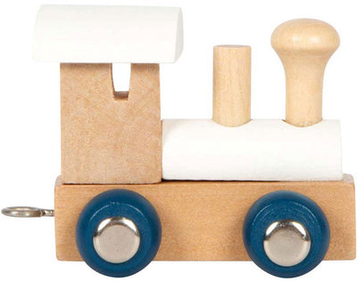 Kleiner Fuß - Holzschrift Polar - Lokomotive Weiß - 12