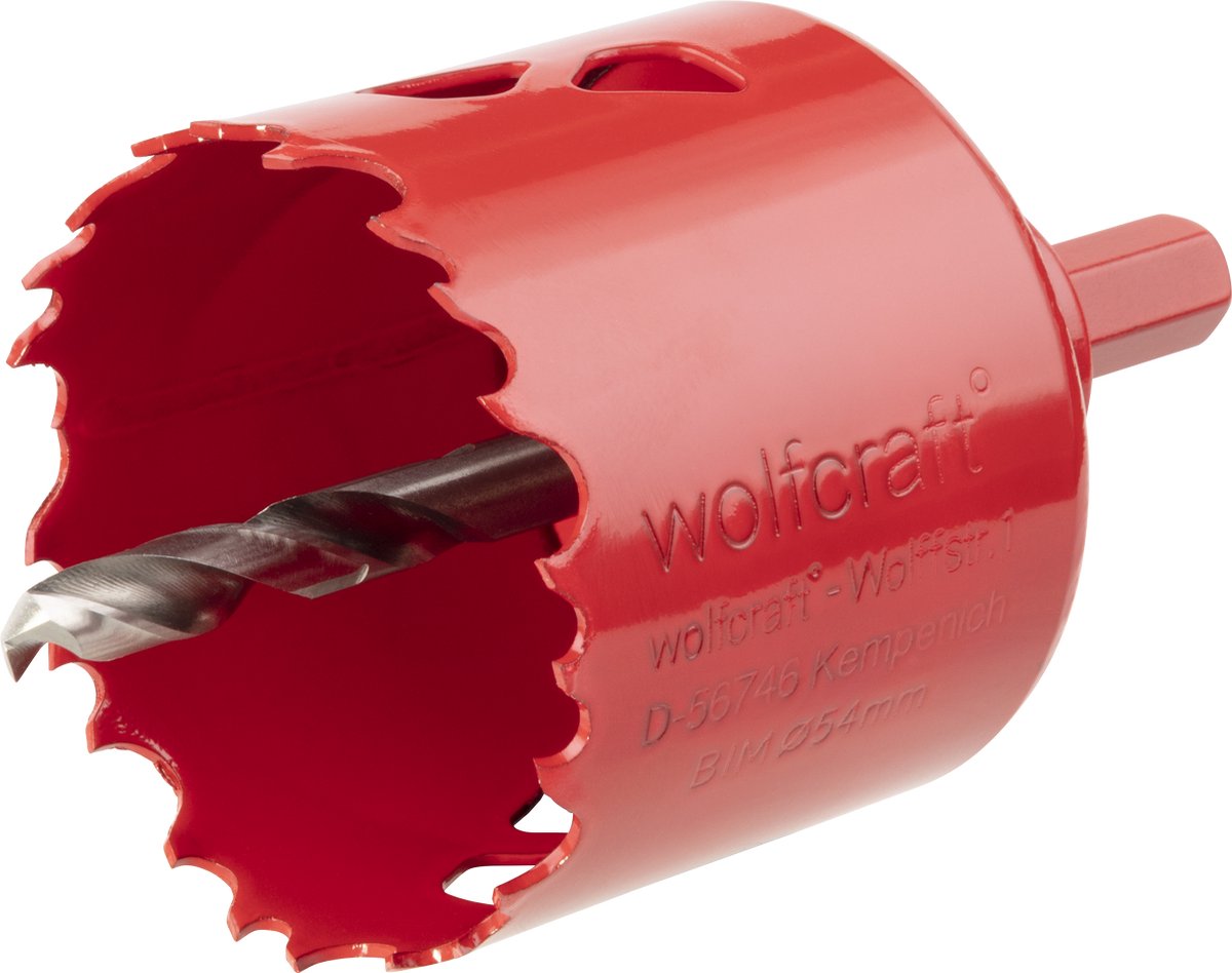 Wolfcraft – Lochsäge 54 mm – BIM-Lochbohrer 54 mm – 5472000