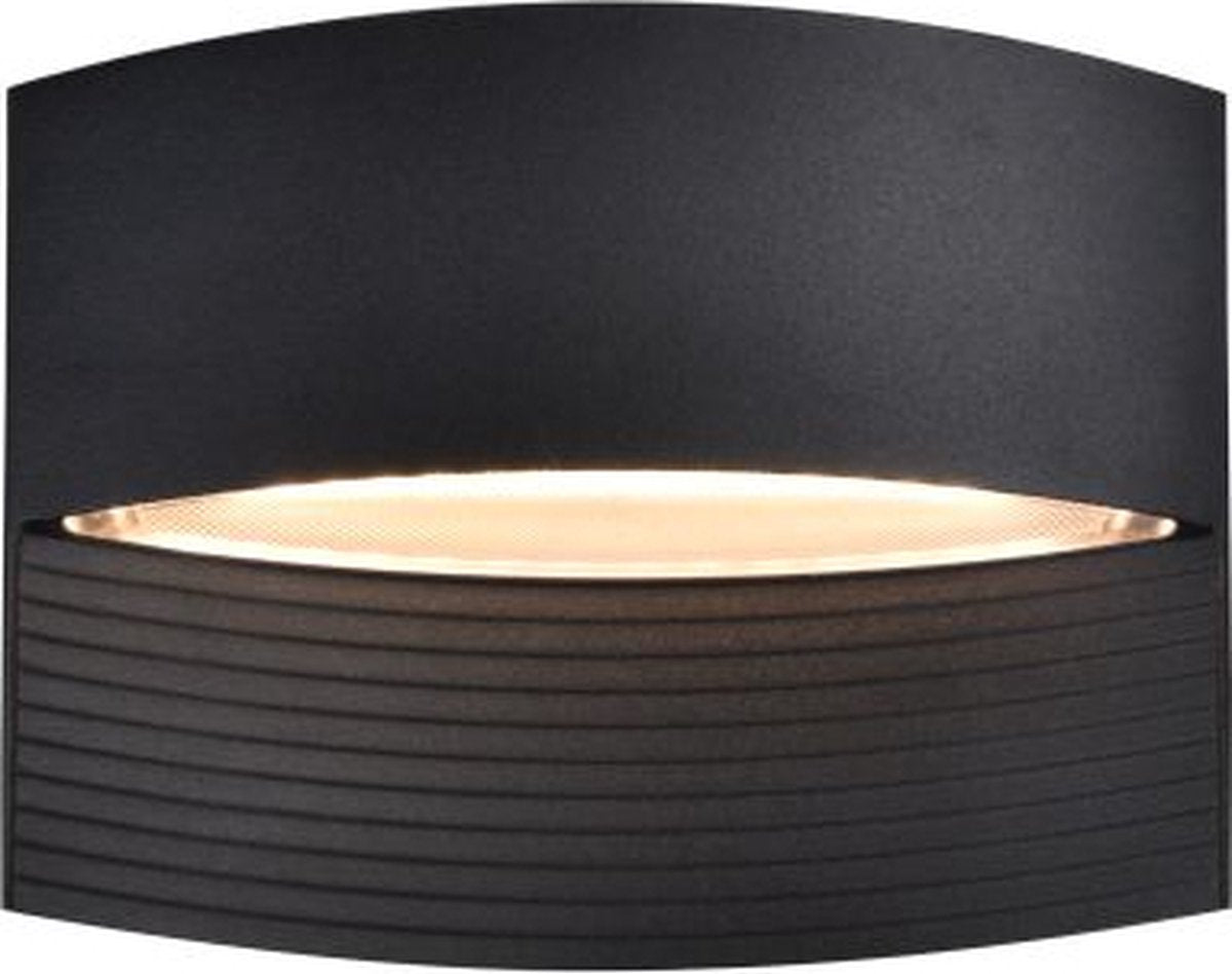 Lutec Lotus – LED-Wandleuchte für den Außenbereich – Up Down – Premium-Aluminium – 580 lm – 3000 K warmweißes Licht – IP54 extra wetterbeständig – mattschwarz