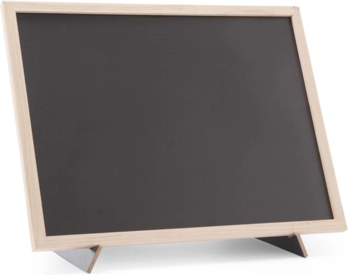 Hendi-Kreidetafel mit Holzrahmen und Ständer – 300 x 400 mm – großes Format