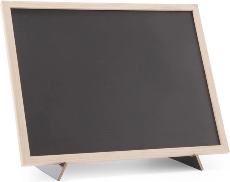 Hendi-Kreidetafel mit Holzrahmen und Ständer – 300 x 400 mm – großes Format