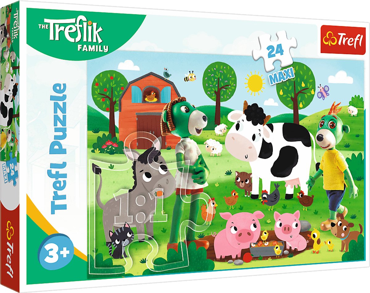 Trefl-Puzzle – „I Family Farm“, 24 Maxi-Teile aus Pappe.