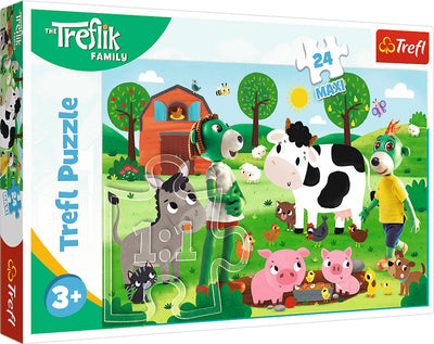 Trefl-Puzzle – „I Family Farm“, 24 Maxi-Teile aus Pappe.