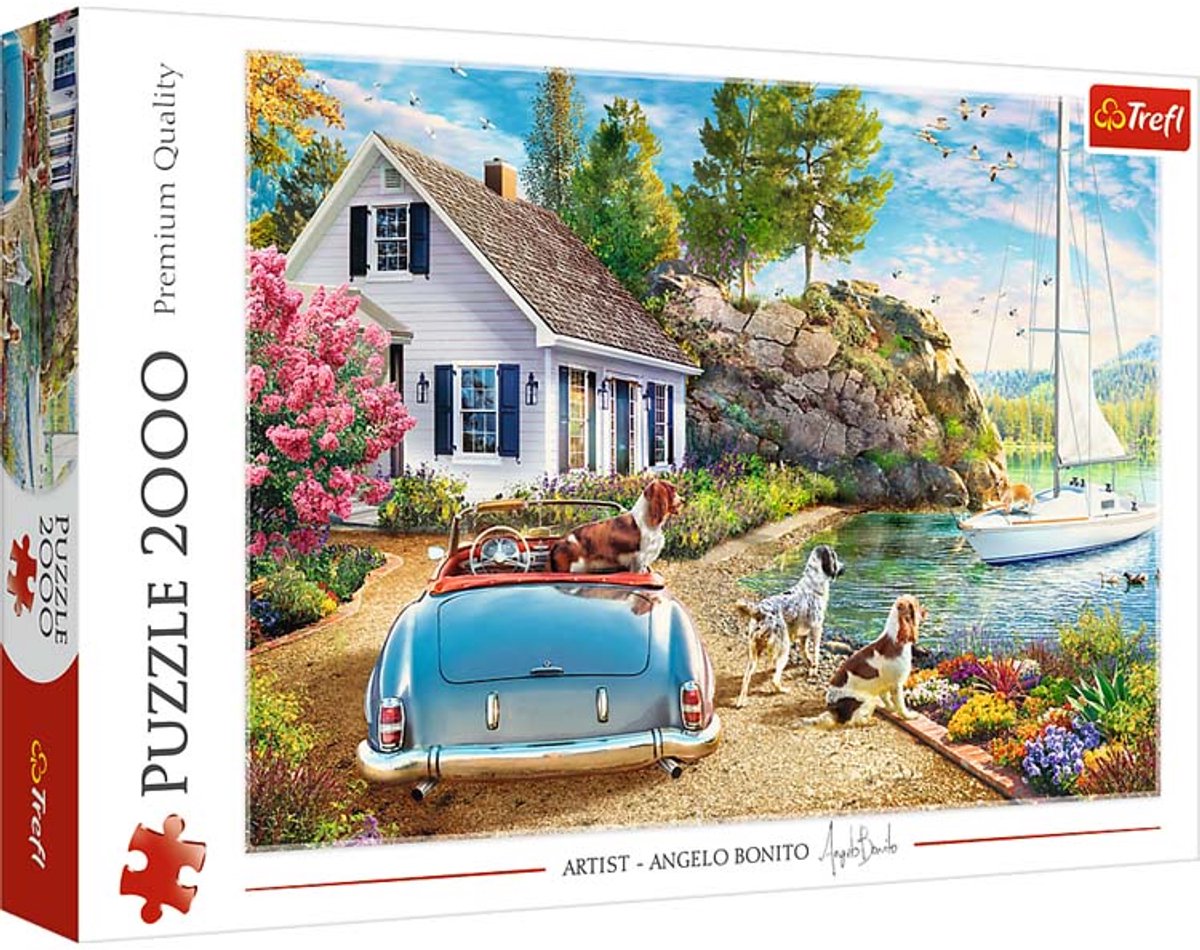 Trefl Puzzle 2000 Teile Urlaubsparadies – Urlaubspuzzle für Erwachsene.